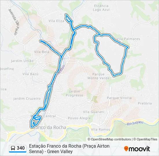 340 Bus Line Map