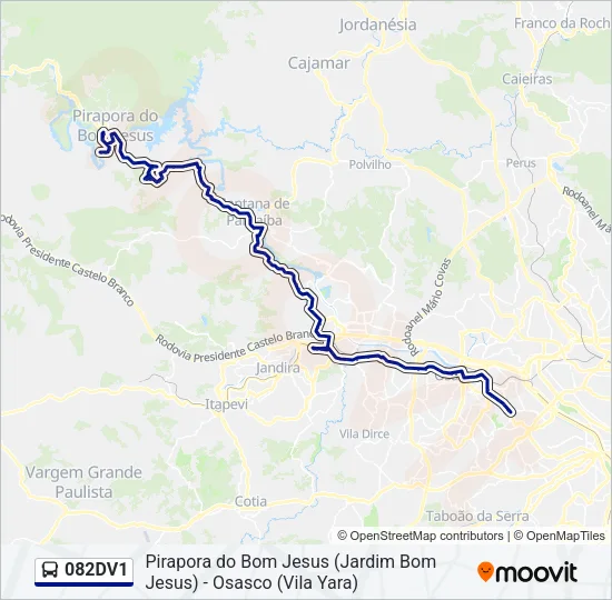 082DV1 Bus Line Map