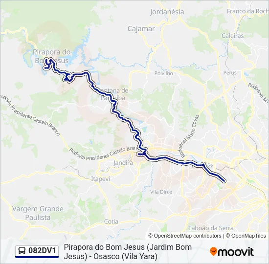 082DV1 Bus Line Map