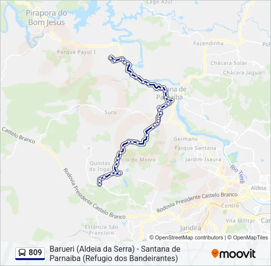 809 Bus Line Map