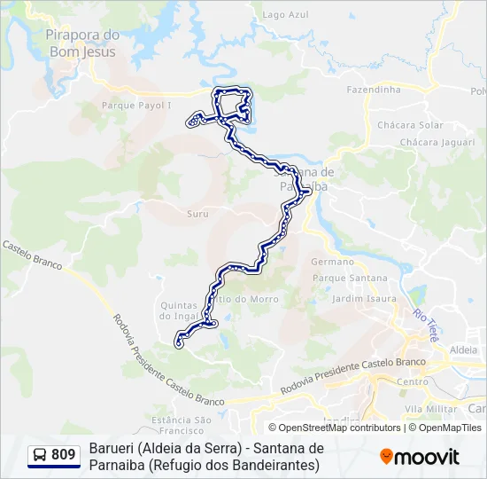 809 Bus Line Map