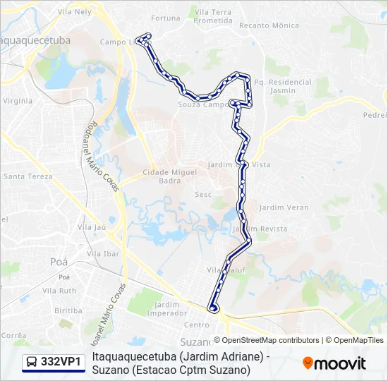 332VP1 Bus Line Map