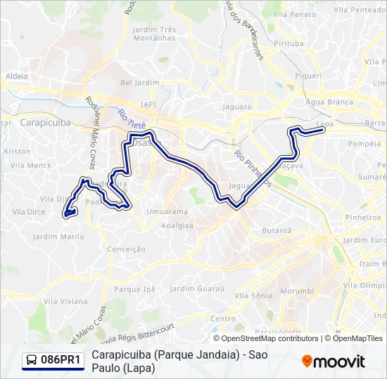 086PR1 Bus Line Map