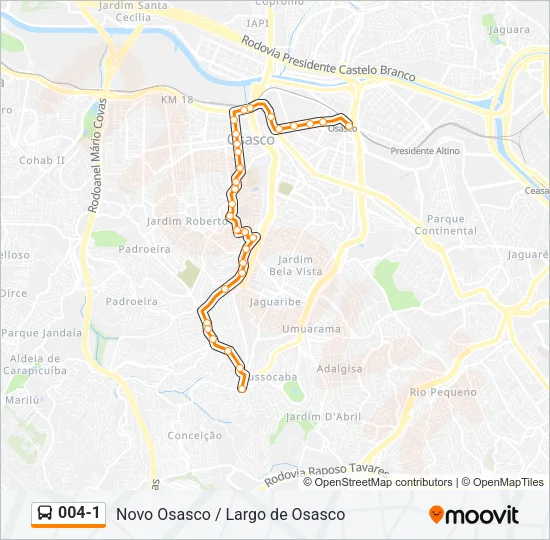 004-1 Bus Line Map