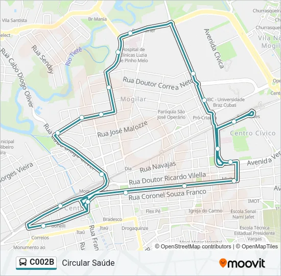 C002B Bus Line Map