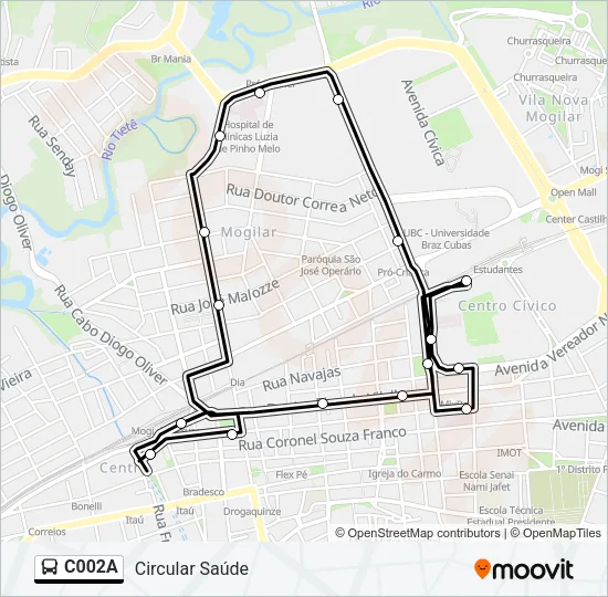 C002A Bus Line Map