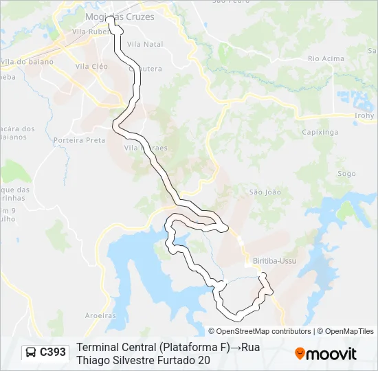 C393 Bus Line Map