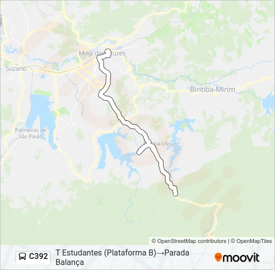 C392 Bus Line Map
