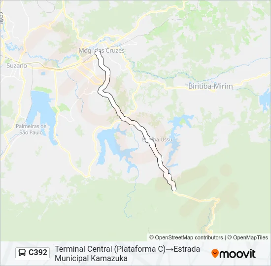 C392 Bus Line Map