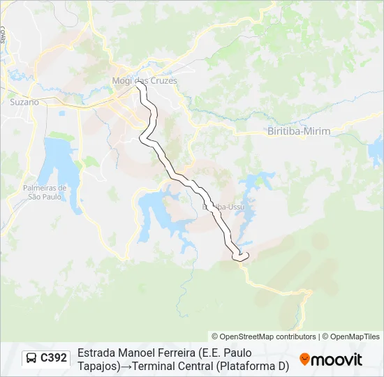 C392 Bus Line Map