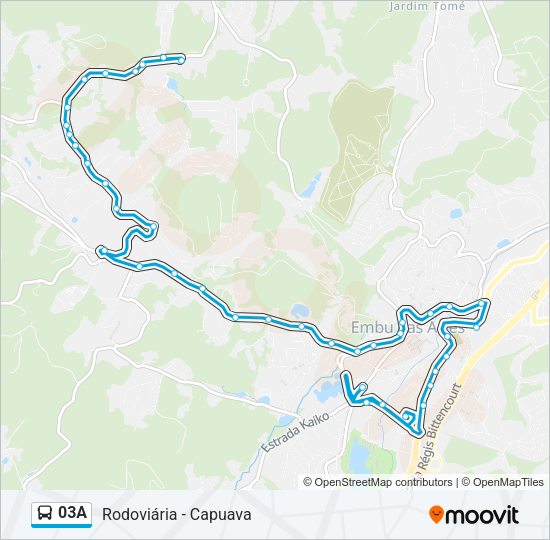 Mapa da linha 03A de ônibus