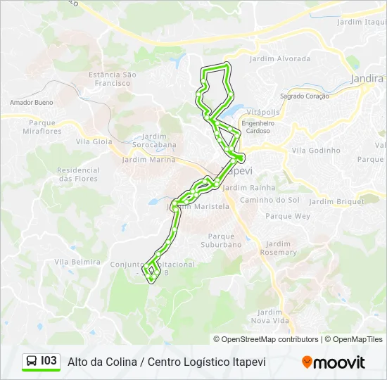 I03 Bus Line Map