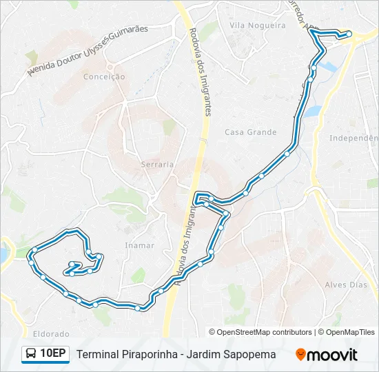 10EP Bus Line Map