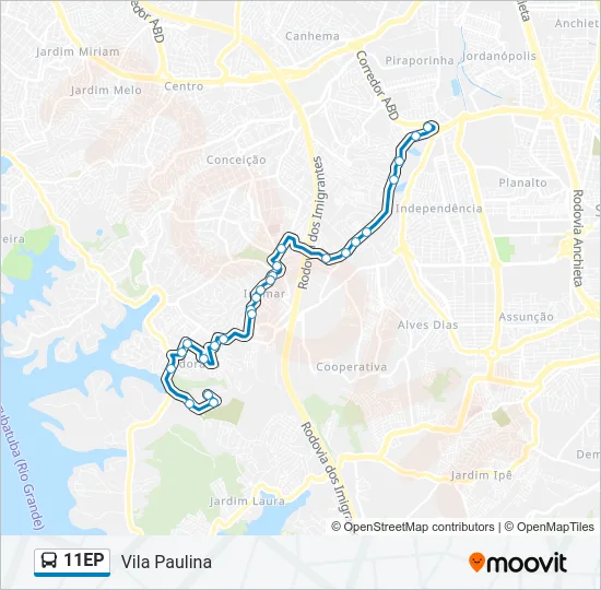 11EP Bus Line Map