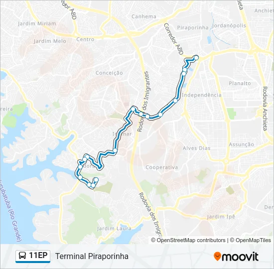 11EP Bus Line Map
