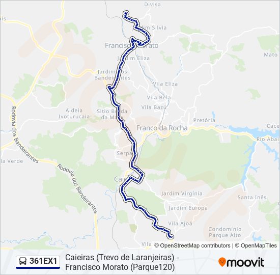 361EX1 bus Line Map