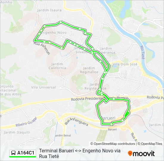 A164C1 Bus Line Map