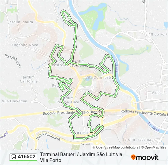 A165C2 Bus Line Map