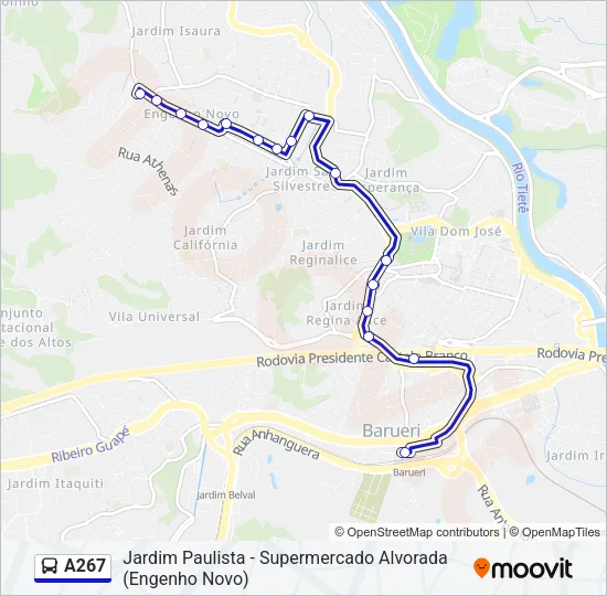 A267  Line Map