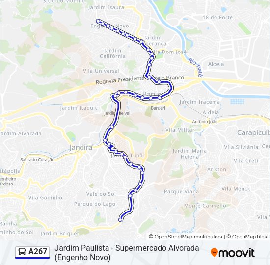 A267  Line Map