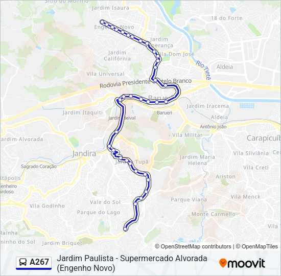 A267  Line Map