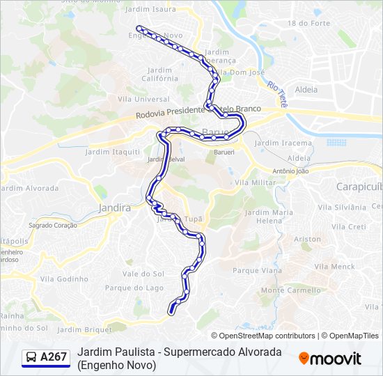 a267 Route: Schedules, Stops & Maps - Jardim Paulista (Updated)