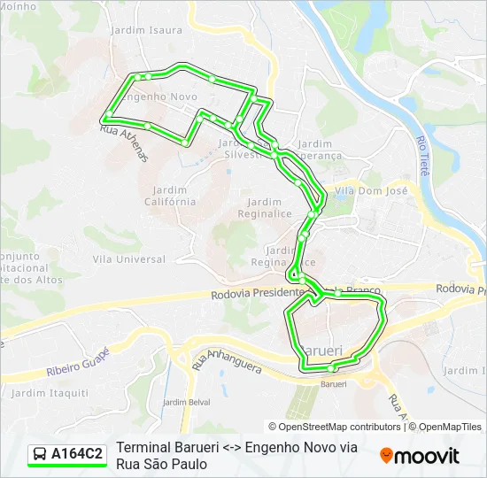 A164C2 Bus Line Map