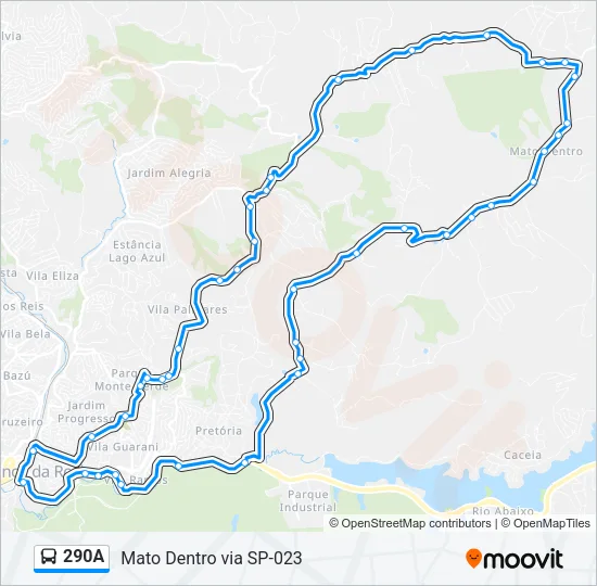 290A Bus Line Map