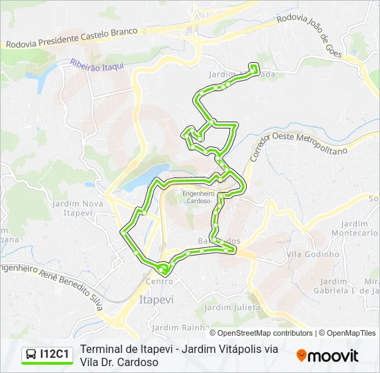 I12C1 Bus Line Map
