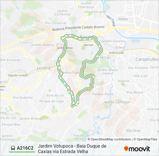 A216C2 Bus Line Map
