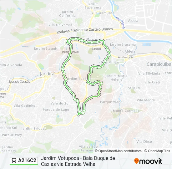A216C2 Bus Line Map