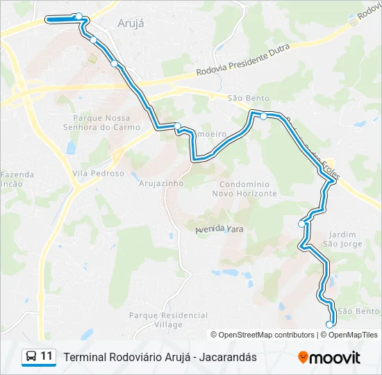 11 Bus Line Map
