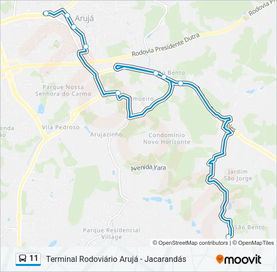 11 Bus Line Map