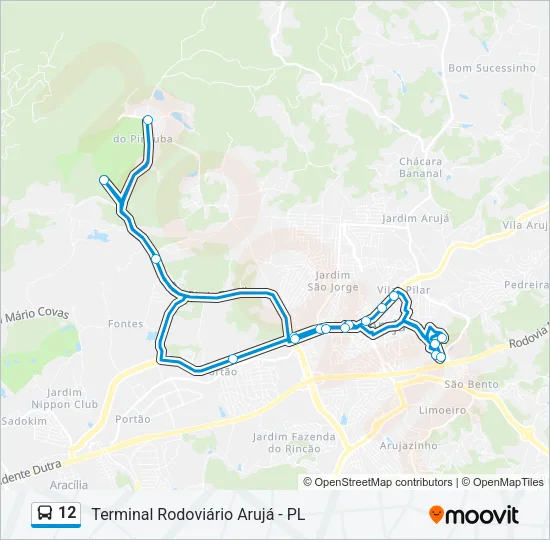 12 Bus Line Map