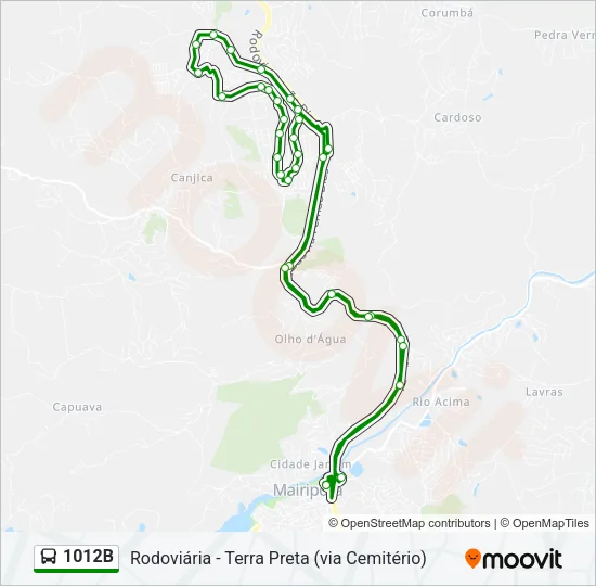 1012B Bus Line Map
