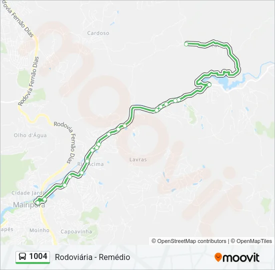 1004 Bus Line Map