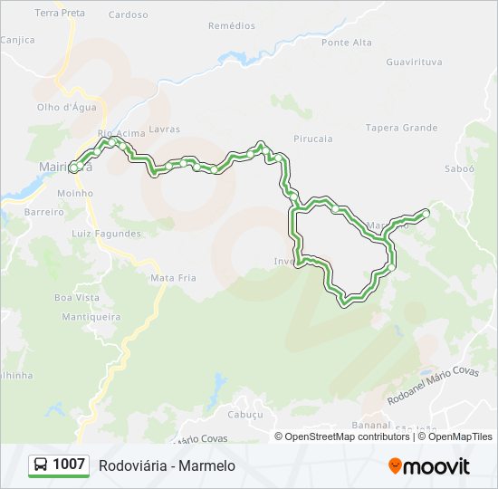 1007 bus Line Map