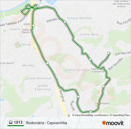 1013 Bus Line Map