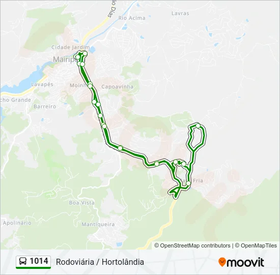 1014 Bus Line Map