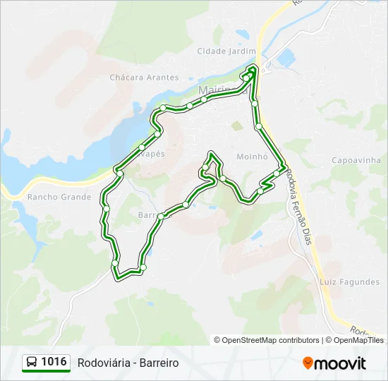1016 Bus Line Map