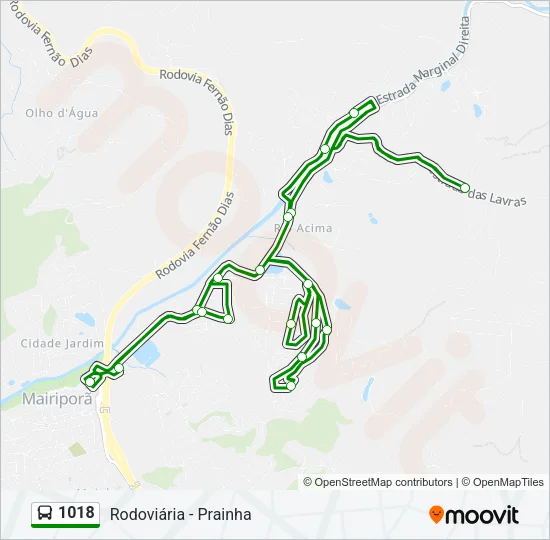 1018 Bus Line Map
