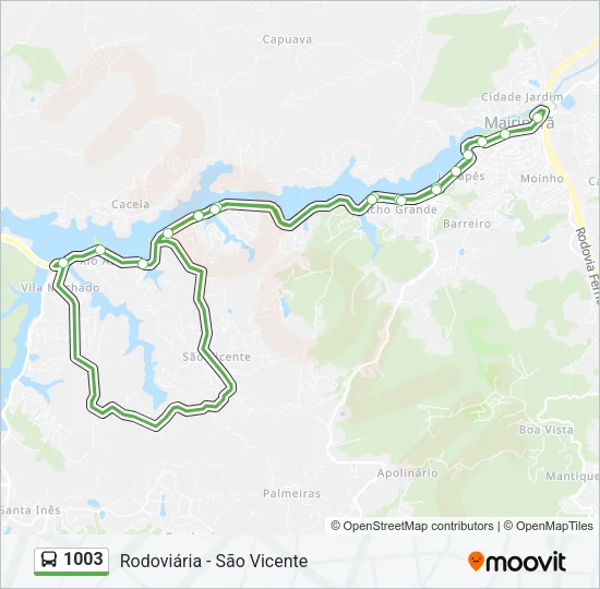 1003 Bus Line Map