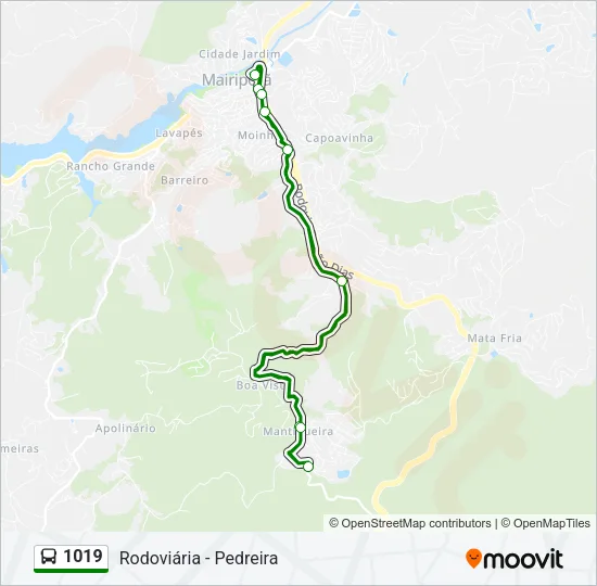 1019 Bus Line Map