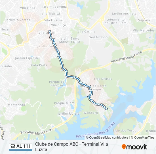AL 111 Bus Line Map