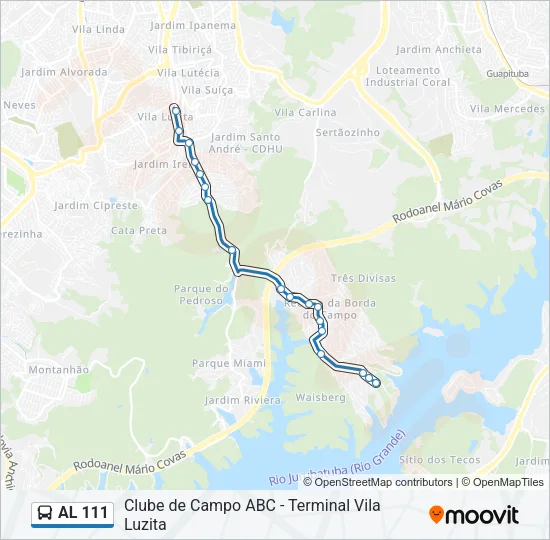 AL 111 Bus Line Map