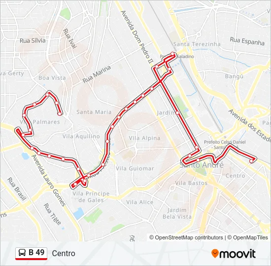B 49 Bus Line Map