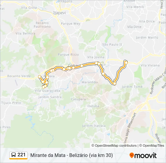 221 Bus Line Map