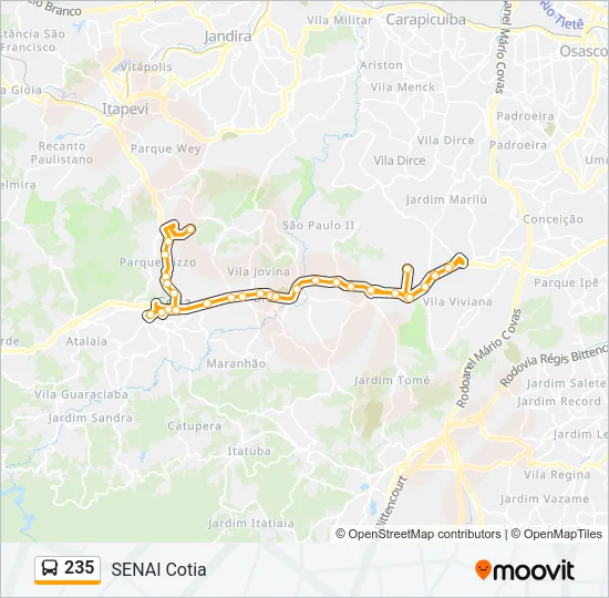 235 Bus Line Map