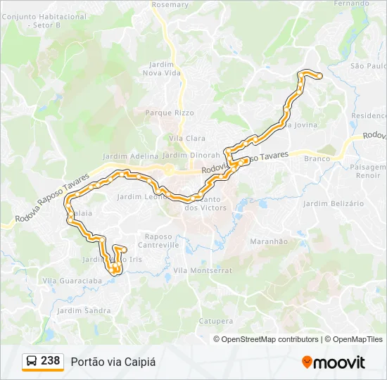 238 Bus Line Map