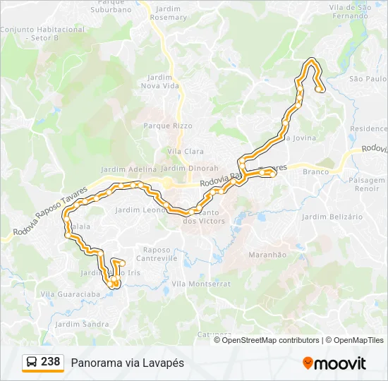 238 Bus Line Map